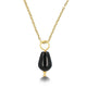 Gouden Ketting met Onyx Peervormige Hanger - My Bendel