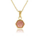 Gouden ketting met Rhodonite zeshoek hanger - My Bendel