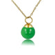 Gouden ketting met ronde Green Agate edelsteen - My Bendel