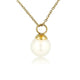 Gouden ketting met ronde witte parel balletje - My Bendel