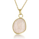 Gouden Ketting met Rose Quartz Hanger - Unieke Edelsteen - My Bendel