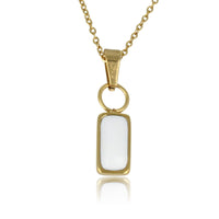 Gold Chain with White Aventurine Pendant