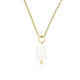 Gouden Ketting met White Aventurine Peervormige Hanger - My Bendel