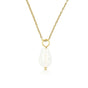 Gouden Ketting met White Aventurine Peervormige Hanger - My Bendel