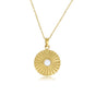 Gouden Ketting met White Aventurine Zonnetjes Hanger - My Bendel