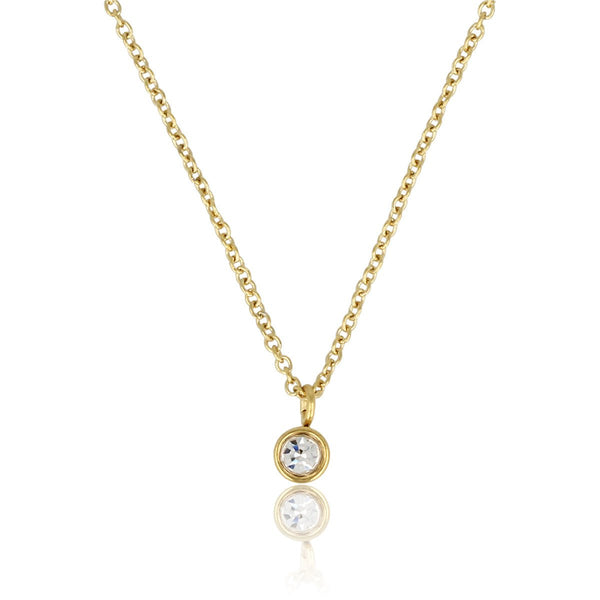 Gouden Ketting met Zirkonia Kristal - Verkleurt Niet - My Bendel
