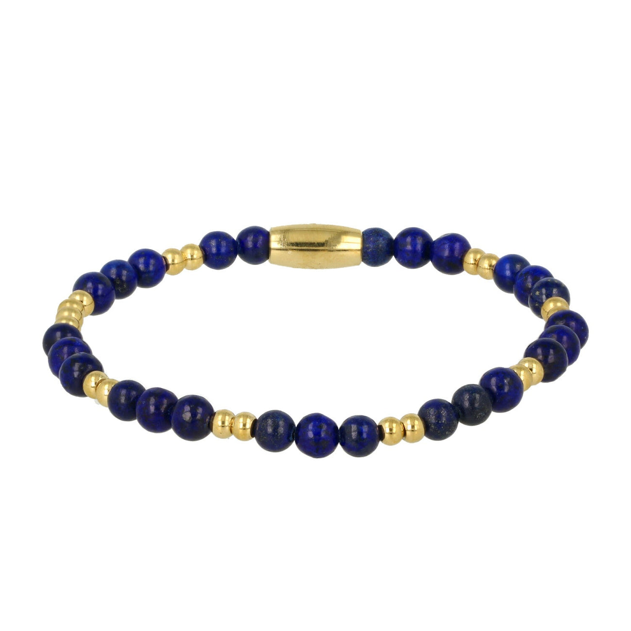 Gouden Lapis Lazuli Armband - Luxe stainless steel Design - My Bendel