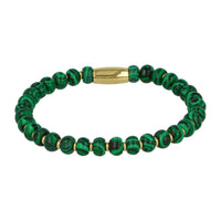Gouden Malachite Armband - Elastisch en Stijlvol