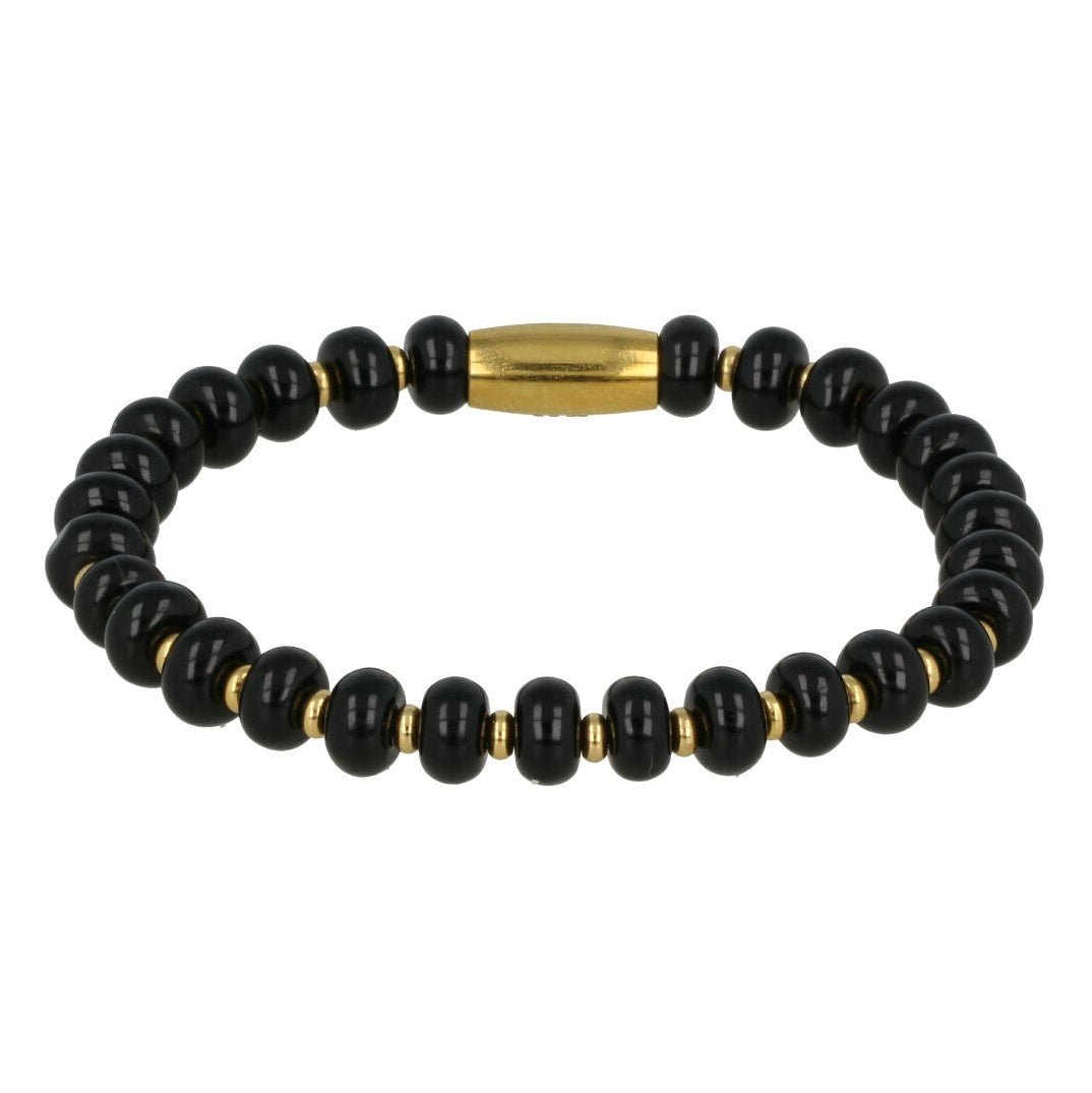 Gouden Onyx Armband - Elastisch en Stijlvol - My Bendel