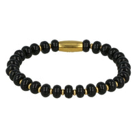 Goldener Onyx Armband - Elastisch und Stilvoll