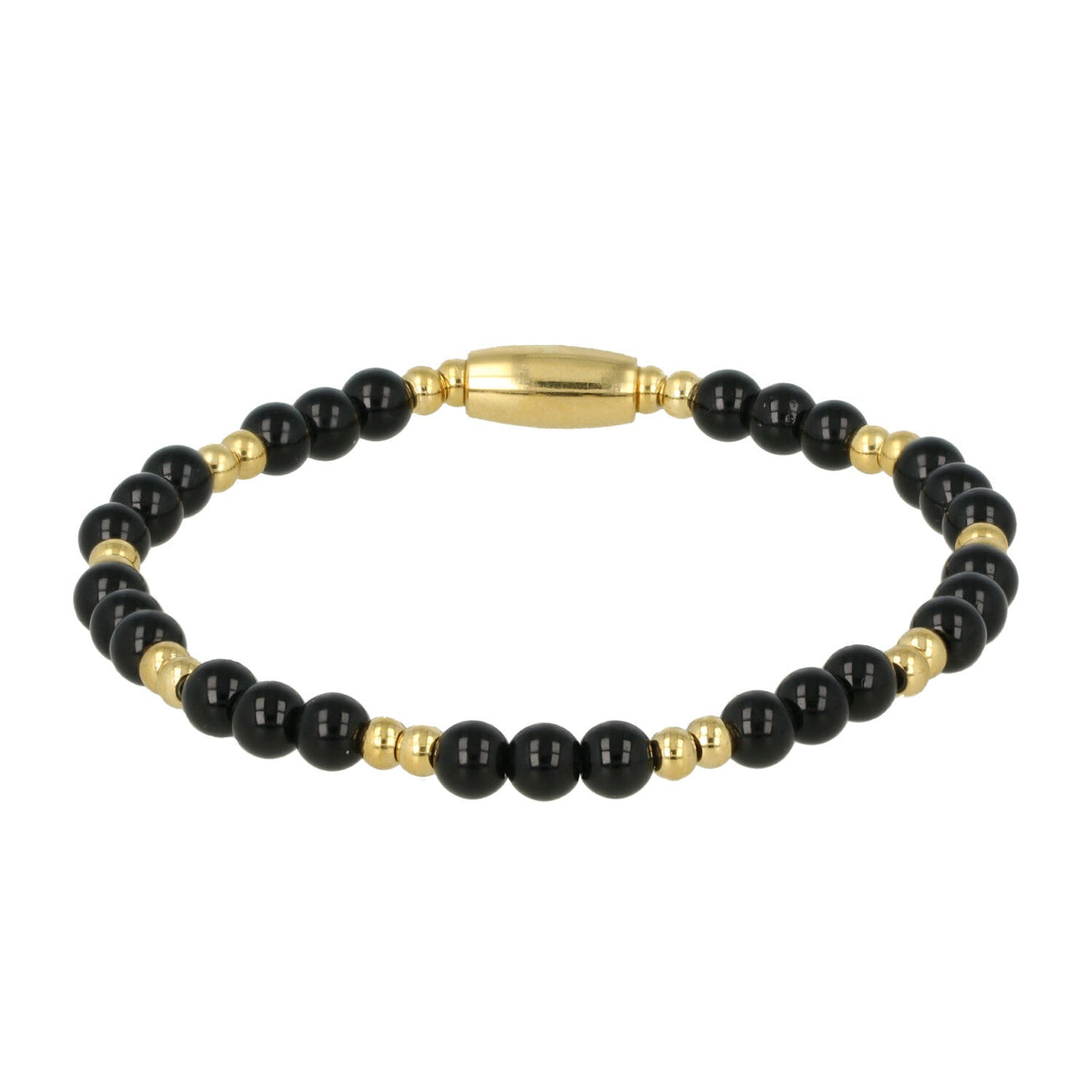 Gouden Onyx Armband - Luxe Elastisch Design - My Bendel