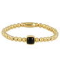 Gouden Onyx Armband - Luxe Elastische Damesarmband - My Bendel