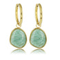 Gouden Oorring met Creatieve Amazonite Hanger - My Bendel