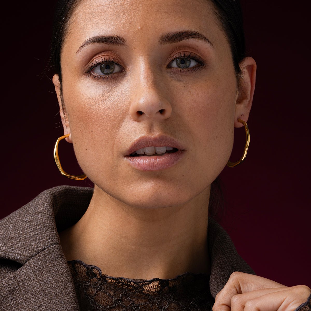 Gouden oorringen 40 mm - My Bendel - My Bendel