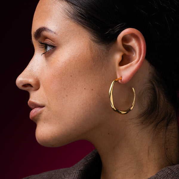 Gouden oorringen 40 mm - My Bendel - My Bendel