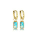 Gouden Oorringen met Blue Howlite Elegantie - My Bendel