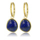 Gouden Oorringen met prachtige Lapis Lazuli 36mm - My Bendel