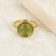 Gouden ring - groene Fluorite - zelfvertrouwen & focus - My Bendel