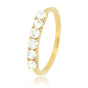 Gouden ring met grote witte zirkonia - hypoallergeen Stainless steel - My Bendel