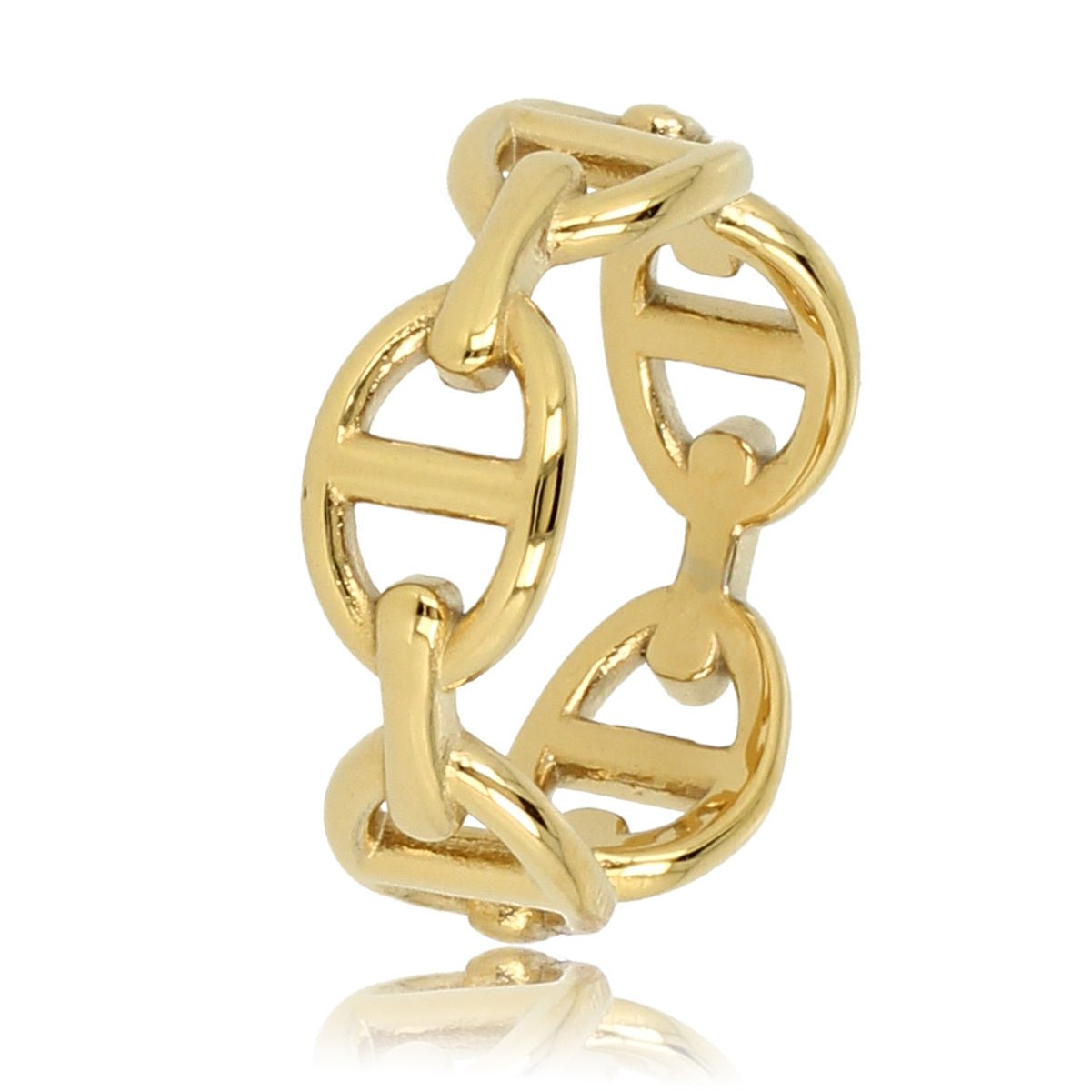 Gouden ring met schakels - Stijlvol en modern sieraad - My Bendel