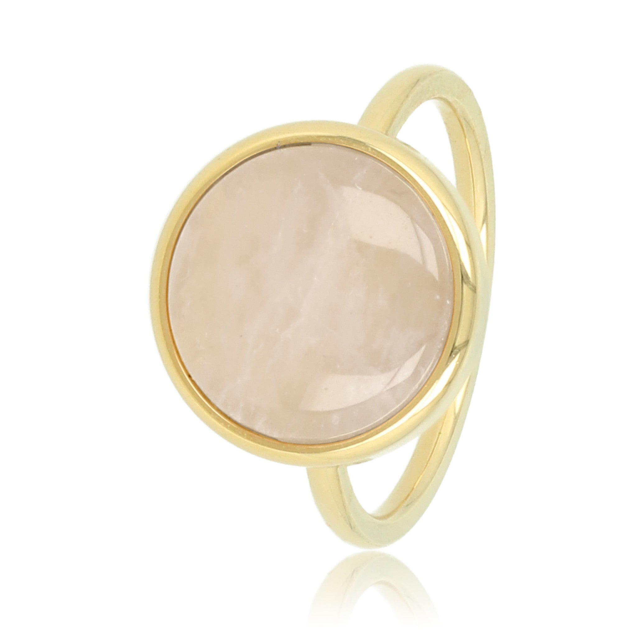 Gouden Ring met Unieke Rose Quartz Edelsteen - My Bendel
