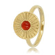 Gouden ring met zonnetje - Carnelian edelsteen - Stijlvol - My Bendel