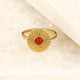 Gouden ring met zonnetje - Carnelian edelsteen - Stijlvol - My Bendel