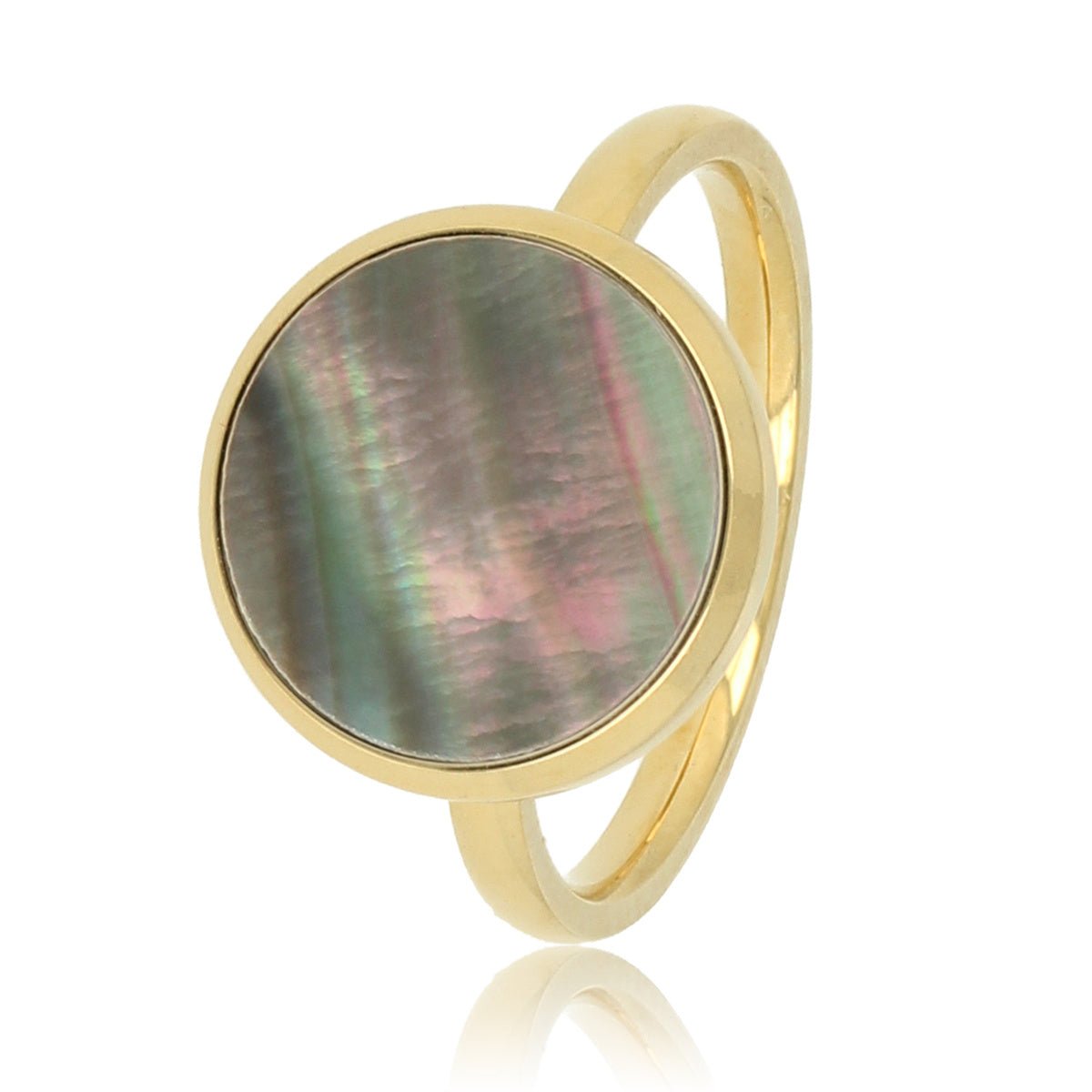 Gouden ring - unieke zwarte parel - elegante uitstraling - My Bendel