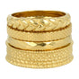 Gouden ringenset - 4 verschillende ringen - stijlvolle look - My Bendel