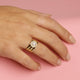 Gouden ringenset - witte parel - zirkonia - stardust ringen - My Bendel