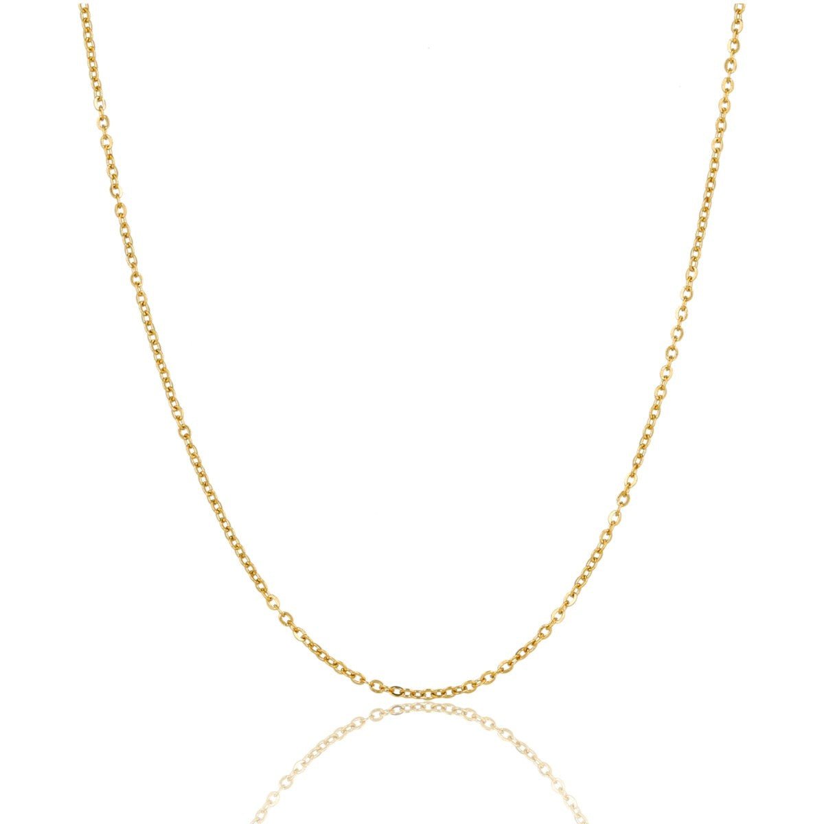 Gouden Schakel Ketting 1mm - Korte Halsketting - My Bendel