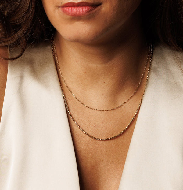 Gouden Schakel Ketting 1mm - Korte Halsketting - My Bendel