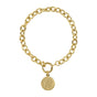 Gouden Schakelarmband met Munt Hanger - My Bendel