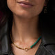 Gouden Schakelketting met Green Agate Edelstenen - My Bendel