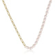 Gouden Schakelketting met Roze Parels - My Bendel