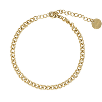 Gouden stainless steel Schakelarmband Verstelbaar