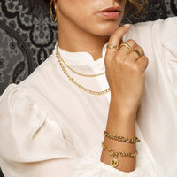 Gouden stainless steel Schakelarmband Verstelbaar - My Bendel