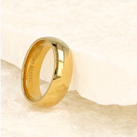 Gouden stapelring 6mm - Gladde aanschuifring - Veelzijdig - My Bendel