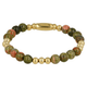 Gouden Unakite Armband Elastisch - Aardend & Inzicht gevend - My Bendel