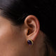 Gouden Vintage Oorbellen met Amethyst Edelsteen - My Bendel