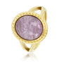 Gouden vintagering - Lilac Quartz edelsteen - My Bendel