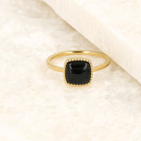 Gouden zegelring met Onyx - chique en krachtig design - My Bendel