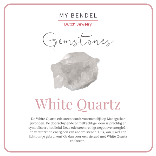 Gouden zegelring - White Quartz - tijdloos design - My Bendel