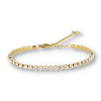 Gouden Zirkonia Tennisarmband Verstelbaar