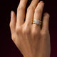 Goudenset ring met zirkonia steentjes - My Bendel - My Bendel