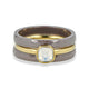 Grijze keramiek ringenset - Gouden quartz - Chique uitstraling - My Bendel