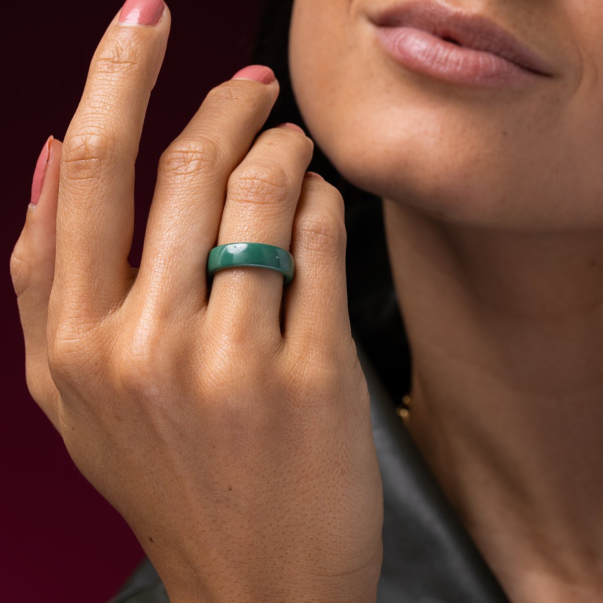 Groene keramieken ring - onbreekbaar - 6 mm breed - My Bendel