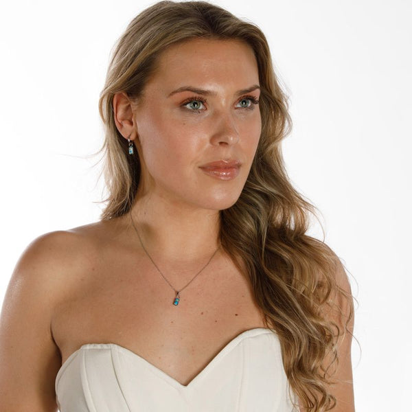 Silberne Halskette mit Blue Imperial Jaspis – Elegantes Design