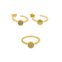 Sieraden set Green Fluoriet goud - echte edelsteen