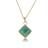 Gouden Ketting met Amazonite Hanger - Unieke Stijl